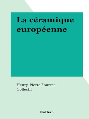 cover image of La céramique européenne
